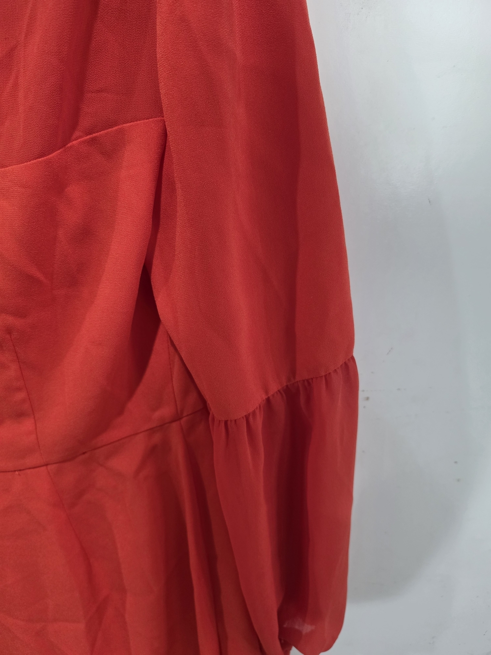 BCBGMaxAzria Vibrant Red Long-Sleeve A-Line Dress Size M - Picture 7 of 13